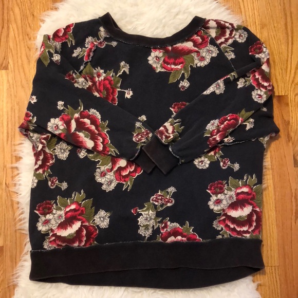 free people floral sweatshirt